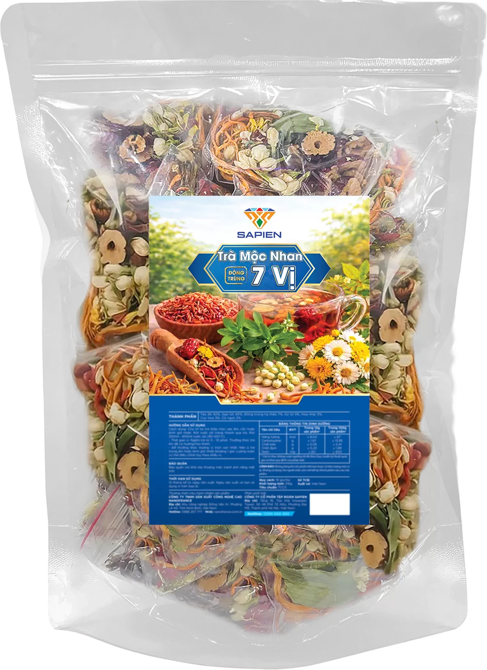 Trà mộc nhan đông trùng 7 vị