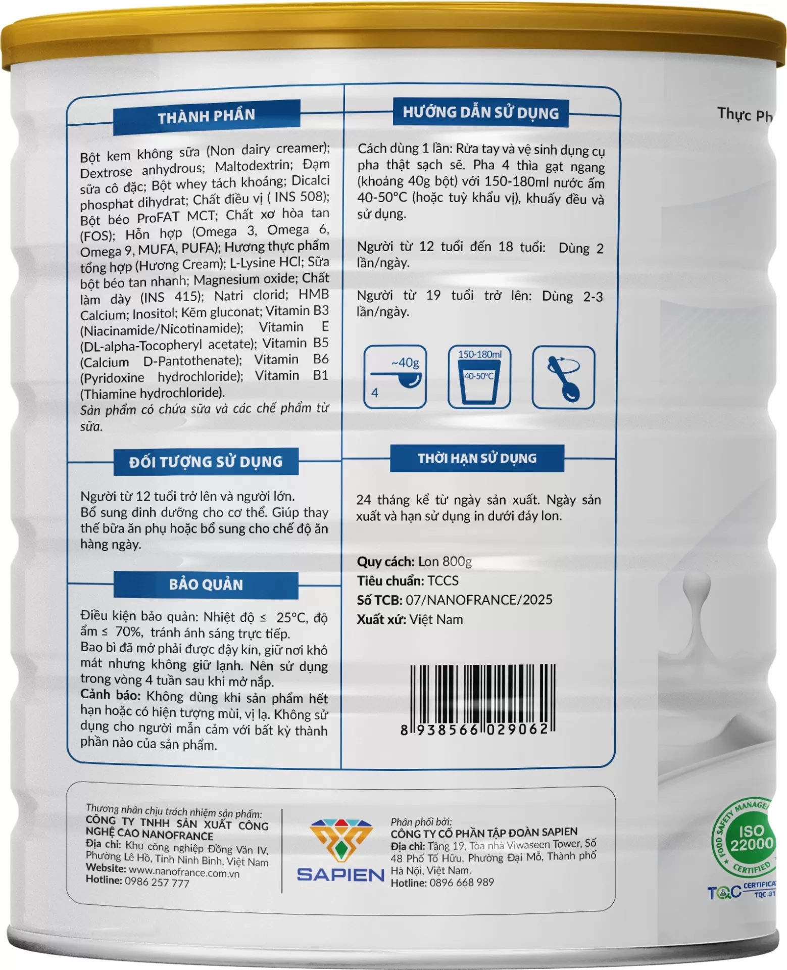 Thực phẩm bổ sung Nutri+ N1